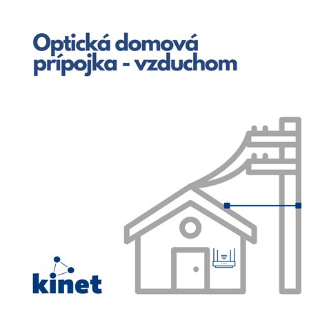 Ilustrácia optického kábla prechádzajúceho vzduchom medzi stĺpmi