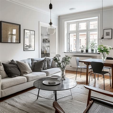 Ilustračná fotografia svetlej obývačky v škandinávskom štýle