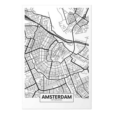 Mapa Amsterdamu s vyznačenými populárnymi štvrťami na bývanie