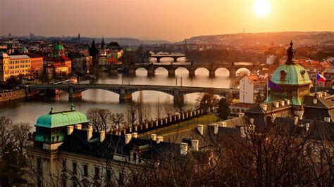 Panoráma Prahy s riekou Vltavou