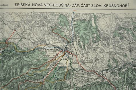 Mapa okresu Spišská Nová Ves s vyznačenými Rudňanmi a okolitými obcami