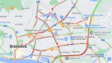 Mapa Mostu pri Bratislave s vyznačenými lokalitami