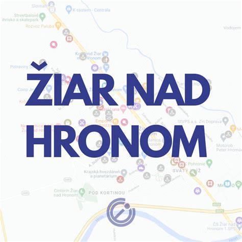 Mapa okresu Žiar nad Hronom s vyznačenými obcami