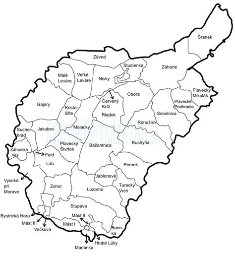 Mapa katastrálnych území