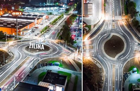 Vizualizácia modernej okružnej križovatky