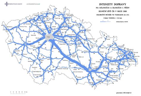 Infografika zobrazujúca nárast intenzity dopravy na vybraných úsekoch