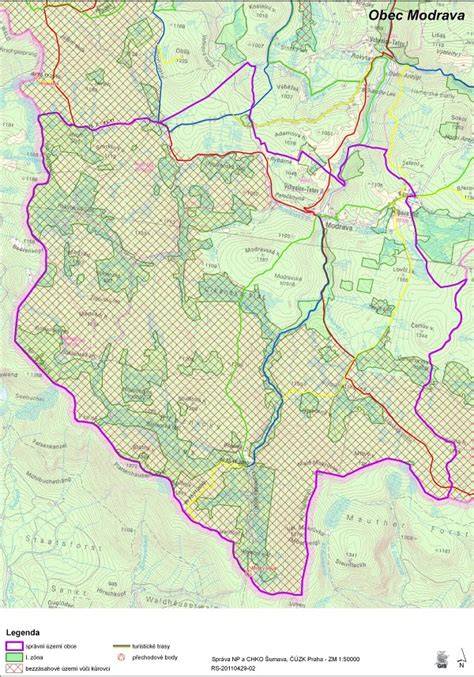 Mapa obce Kittsee s vyznačenými oblasťami