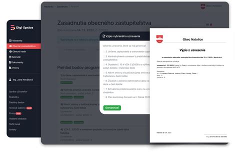 Architektúra obecného zastupiteľstva a obecnej rady