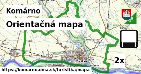 Mapa regiónu Komárno s vyznačenými stavebnými spoločnosťami