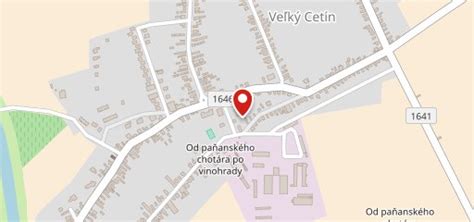 Mapa okolia Štrkoviska Veľký Cetín