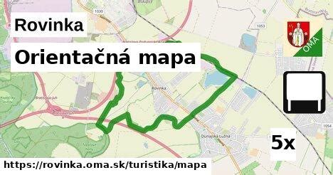 Mapa obce Rovinka s vyznačenými lokalitami
