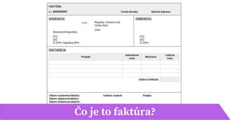 faktúra a účtovníctvo
