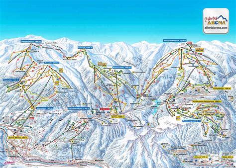 Mapa lyžiarskych stredísk v Rakúsku