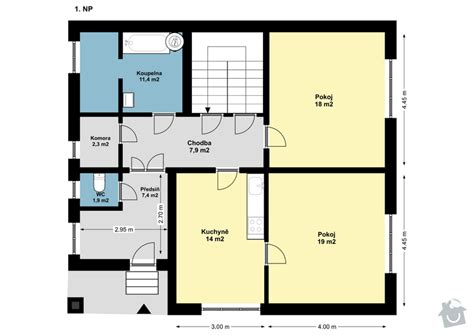 Plán rodinného domu na pozemku