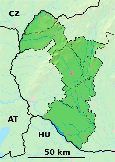 Mapa turistických trás v Bielych Karpatoch