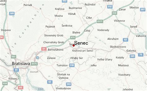 mapa okolia Senca a Nitry