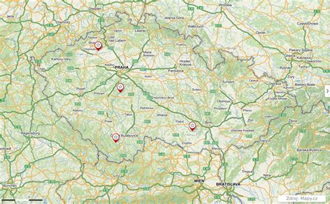 Mapa Trenčianskych Stankoviec s vyznačením lokality