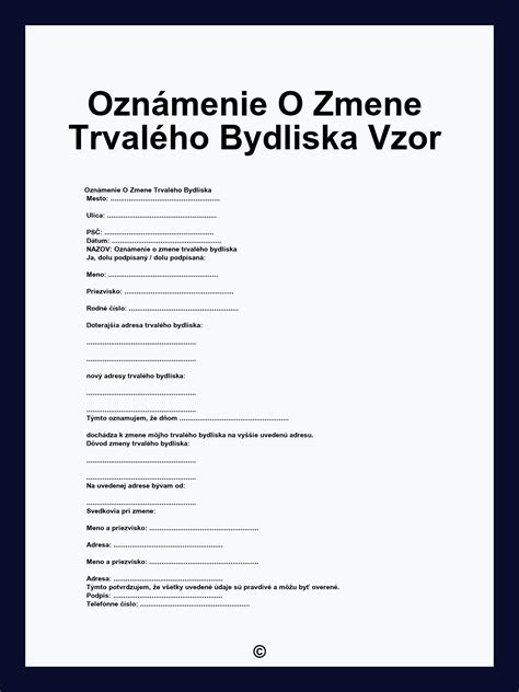 Ilustrácia výmeny dokladov po zmene trvalého pobytu