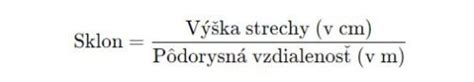 Diagram porovnávajúci sklon strechy v stupňoch a percentách