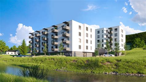 Vizualizácia projektu modernej bytovky v Galante