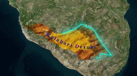 Mapa púšte Kalahari