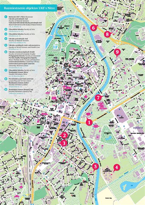 Mapa Tardošu s vyznačenými historickými časťami