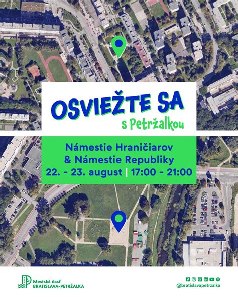 Mapa Petržalky s vyznačenou lokalitou Námestie Hraničiarov