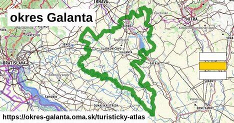 Mapa okresu Galanta s vyznačeným Tomášikovom
