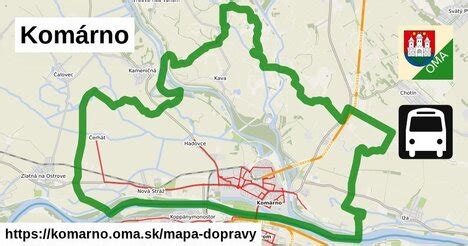 Mapa okresu Komárno