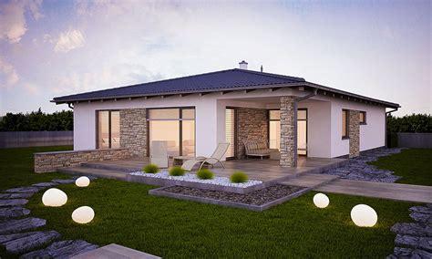 moderný bungalov s terasou