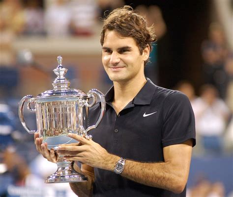 Roger Federer s trofejou