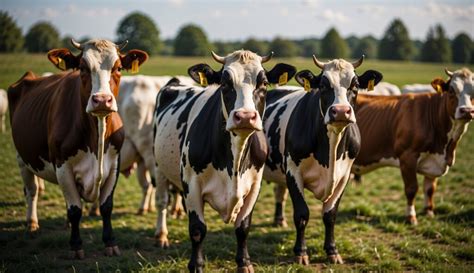 Ilustrácia rôznych plemien dojných kráv