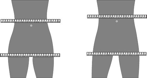 Muž si meria obvod pása krajčírskym metrom