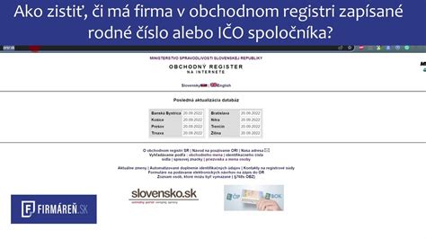 Schematické znázornenie toku informácií pri zmene v obchodnom registri