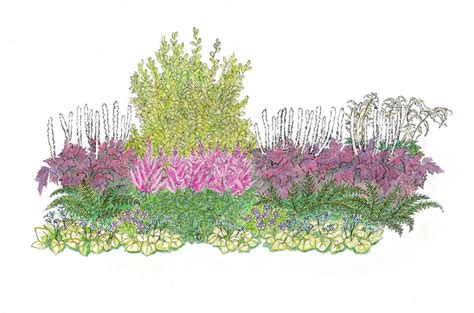 Záhon s ľaliami v plnom kvete, doplnený nižšími trvalkami