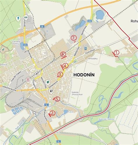mapa ulice Olbrachtova a okolia