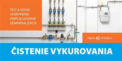 Infografika procesu čistenia vykurovacieho systému