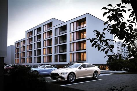 Moderná architektúra bytového domu Boria