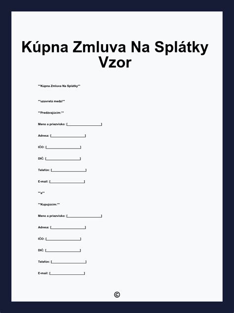 Písomná kúpna zmluva
