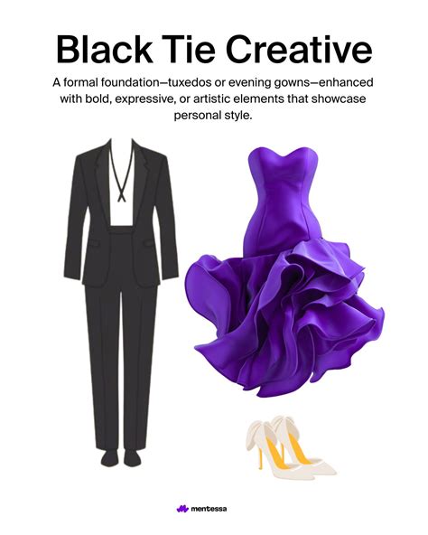 Príklady Creative Black Tie outfitov