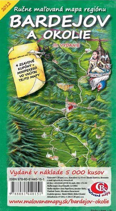 Mapa regiónu Bardejov s vyznačenou oblasťou Komárov
