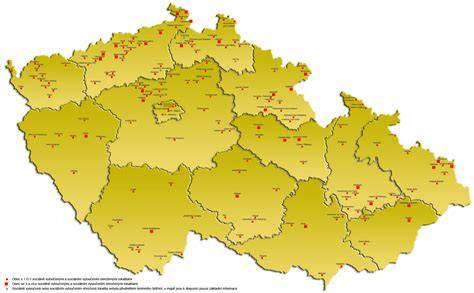 Mapa Malaciek a okolia s vyznačenými lokalitami