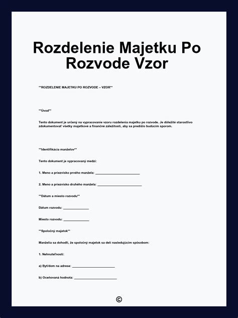 Rozdelenie majetku manželov