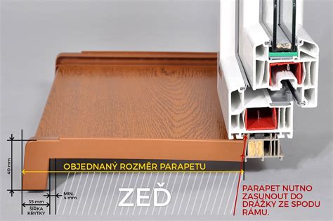 Diagram správnej montáže okenného parapetu
