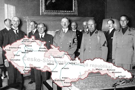 Mapa Československa s vyznačenými dôležitými mestami