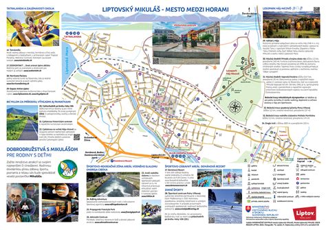 Mapa Liptovského Mikuláša a okolia s vyznačenými lokalitami