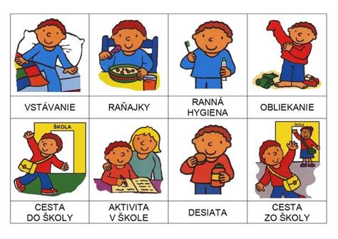 Ilustrácia rôznych aktívnych činností