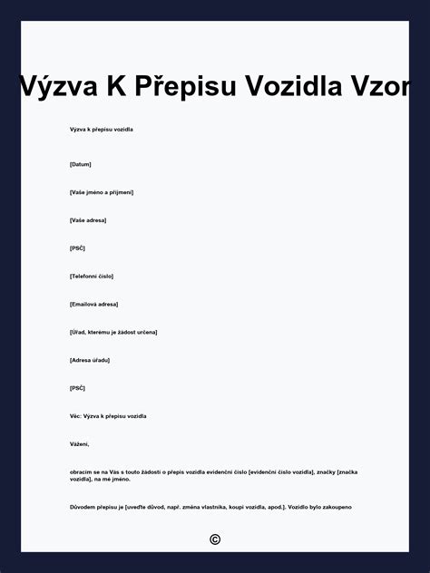 ilustrácia prepisu vozidla