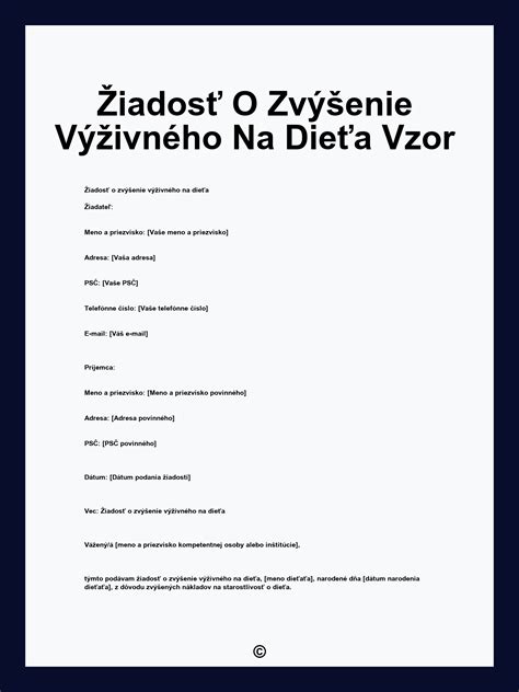 Infografika zobrazujúca kroky na žiadosť o zvýšenie výživného