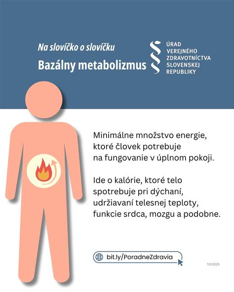 Infografika ukazujúca bazálny metabolizmus